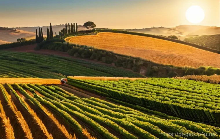 지리학적 관점에서의 자원 보존 - Here are three detailed image prompts: