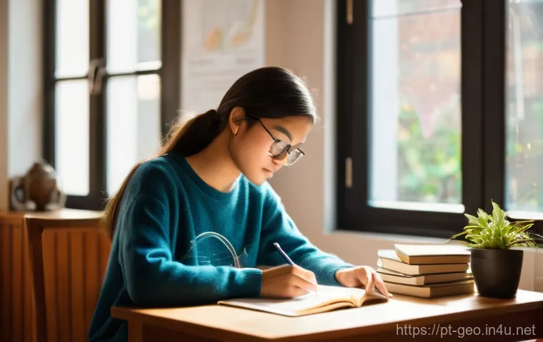 지리학 교수 자격 - Prompt 1: The Aspiring Geographer's Study** 지리학 교수 자격 - Prompt 1: The Aspiring Geographer's Study**