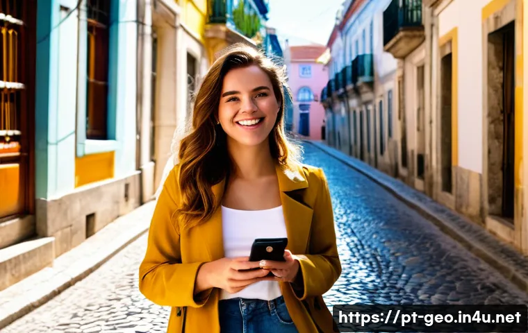 지리학 지도 - **Prompt for Smart Navigation & Discovery:**
    "A vibrant, wide-angle shot of a cheerful young wom...